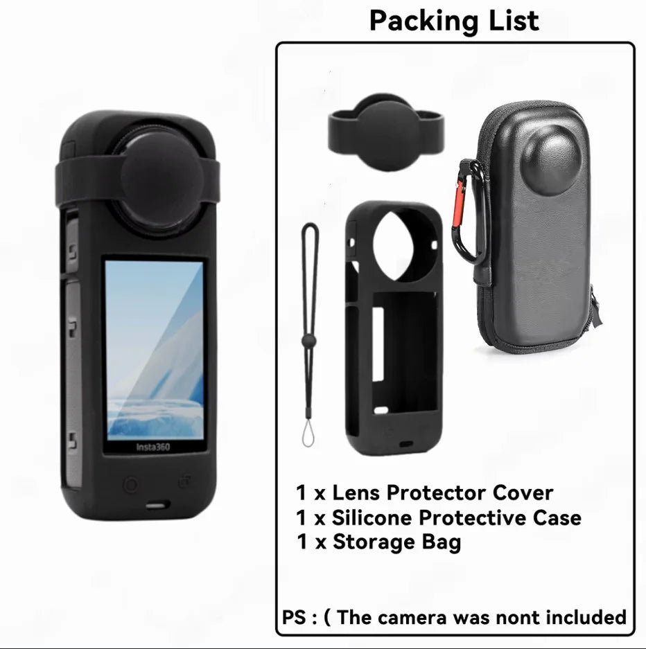 Insta360 X4 Accessories Kit – Lens Guards, Protector & Case