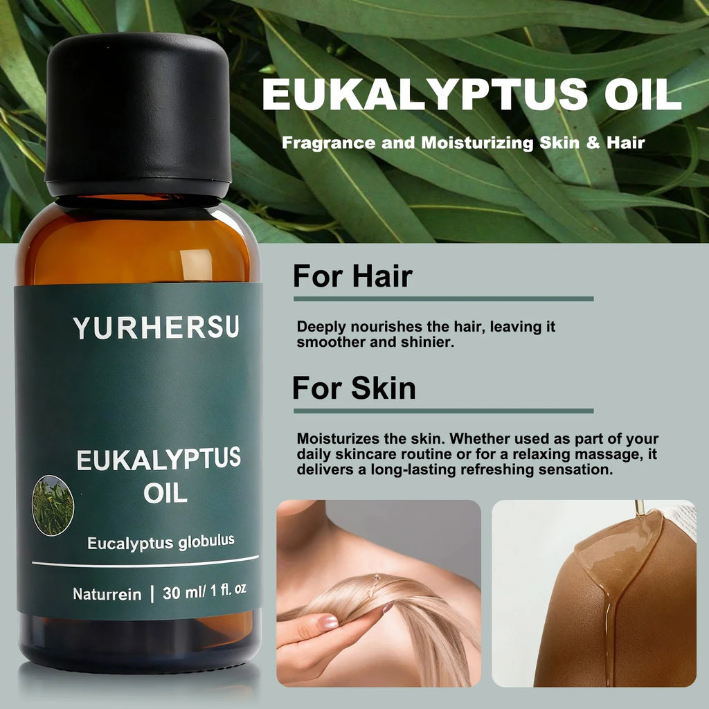 100% Pure Eucalyptus Essential Oil 30ml – Diffuser & Skin Care