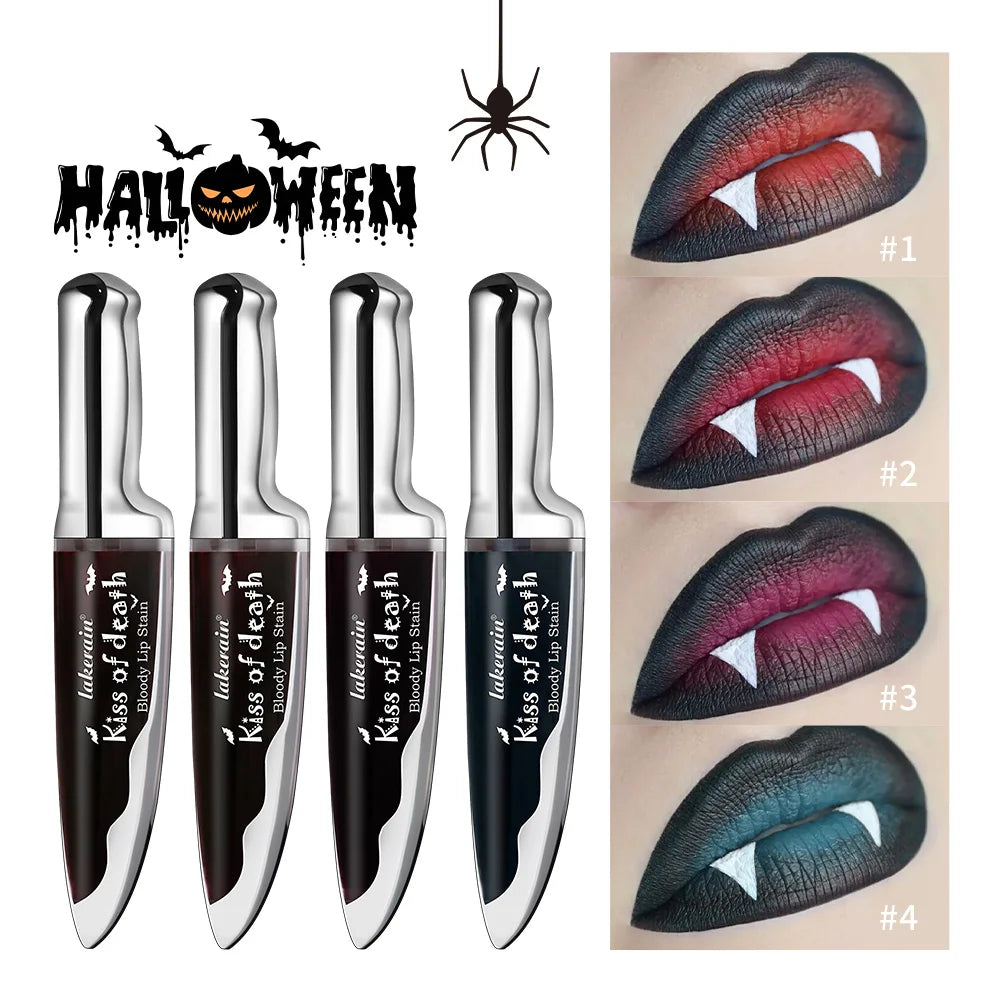 Kiss of Death Gothic Lip Stain Kit – 4 Matte Shades | Lakerain