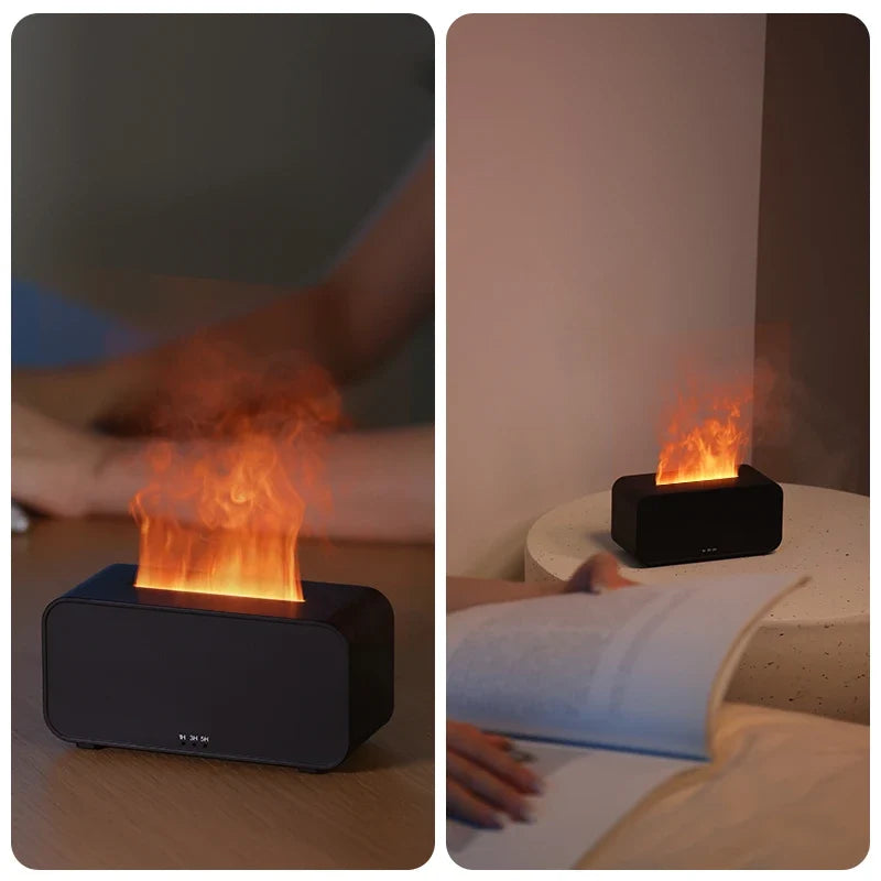 HOMEFISH Flame Aroma Diffuser & LED Humidifier | Essential Oils