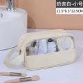 Portable Travel Cosmetic Bag Women Transparent Makeup Large-capacity