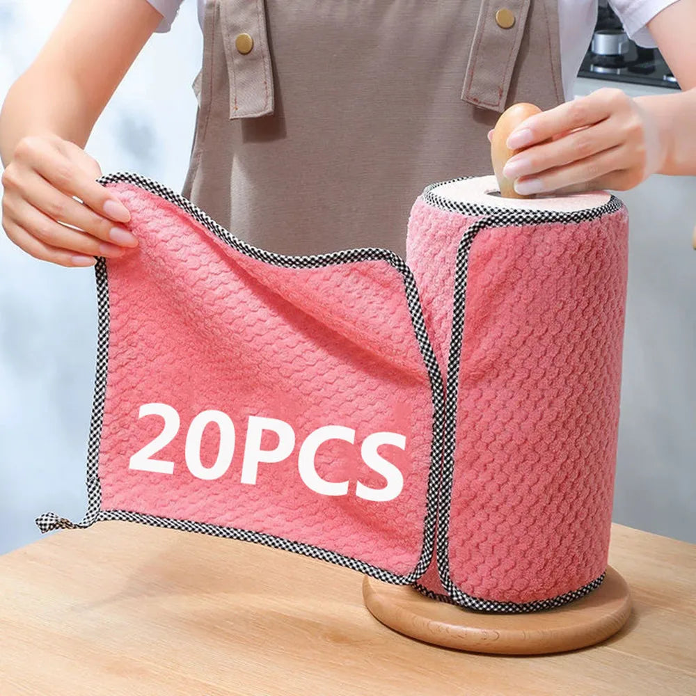Microfiber Kitchen Dishcloths – Absorbent Cleaning Cloths 20pc
