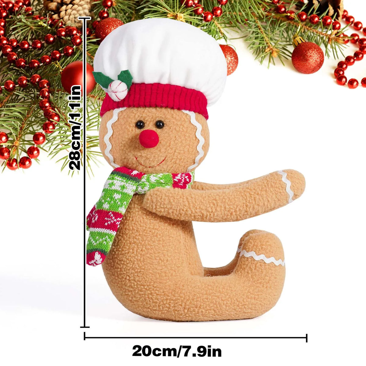 Gingerbread Man Christmas Tree Topper & Wine Bottle Ornament