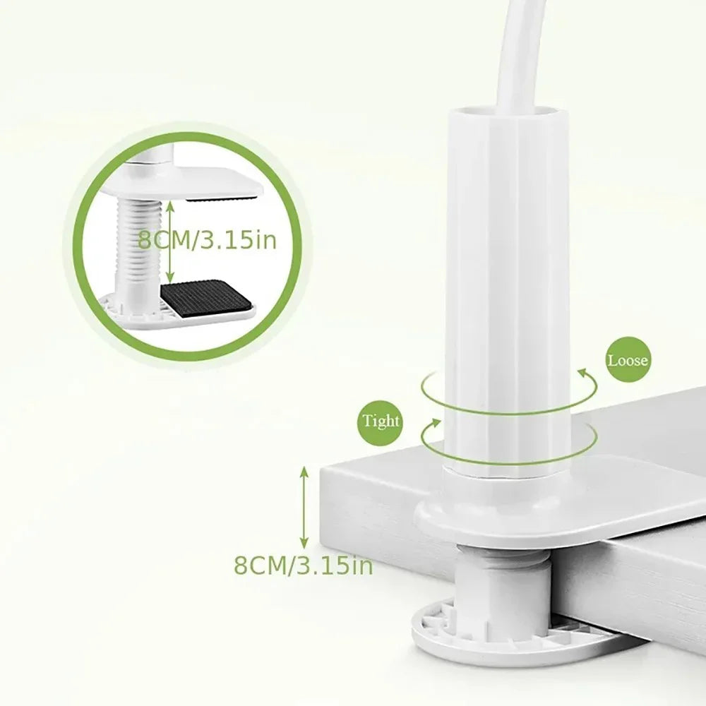 Flexible Gooseneck Phone Holder | Long Arm Bedside Clamp Mount