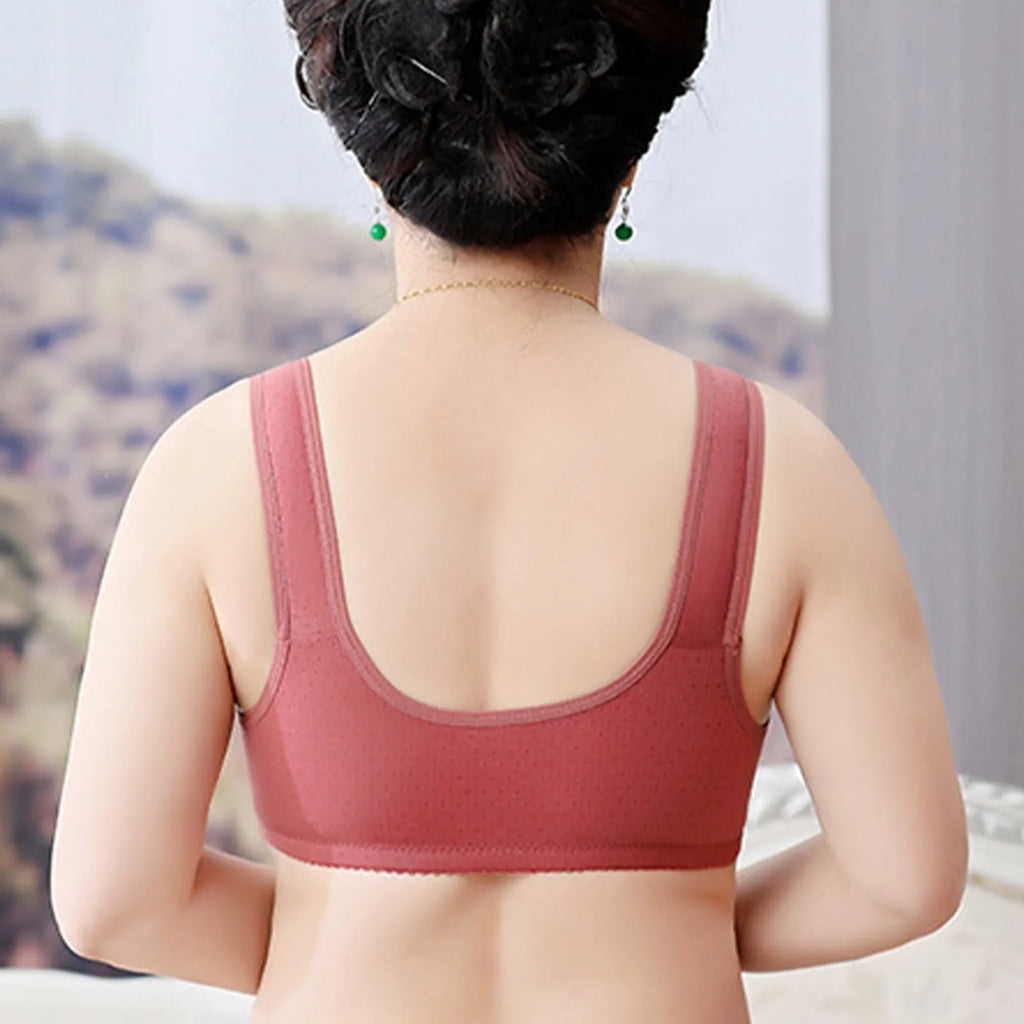 Plus Size Wire-Free Nursing Bra | Floral Front Closure
