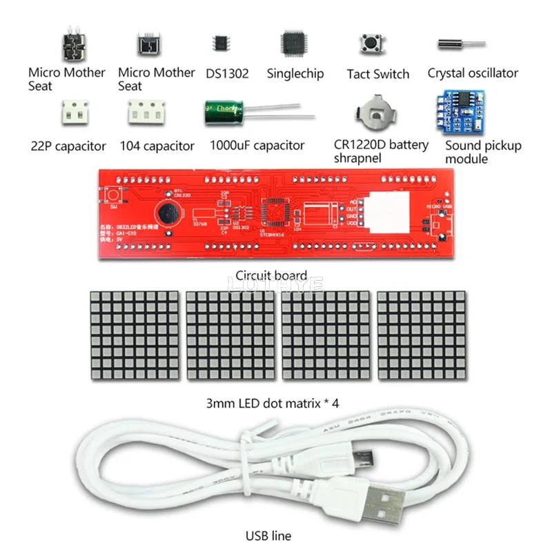 LED Music Spectrum DIY Soldering Kit – Voice Activated Light