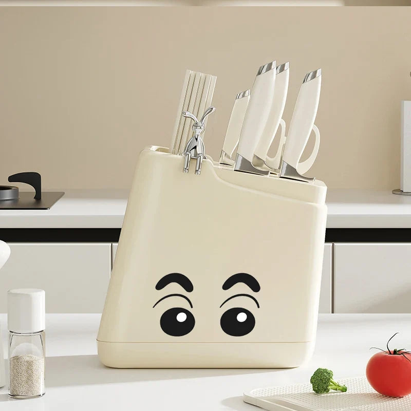 Multi-function Knife Rack Kitchen Knives Tableware Drain Storage