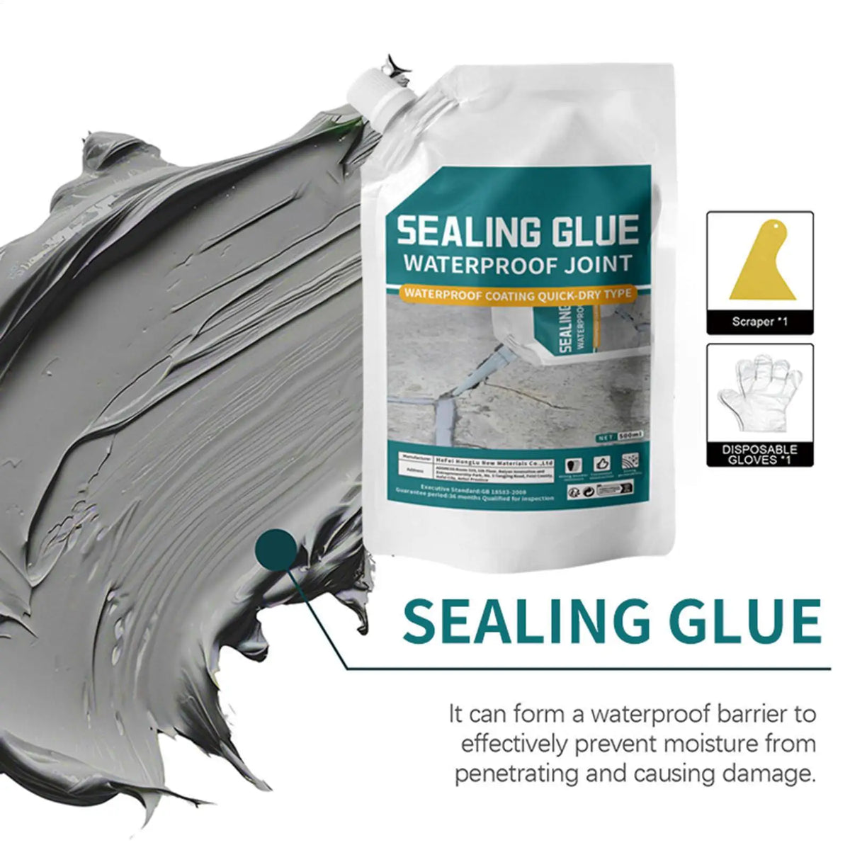 500ml Concrete Crack Filler Sealant – Waterproof Quick-Dry