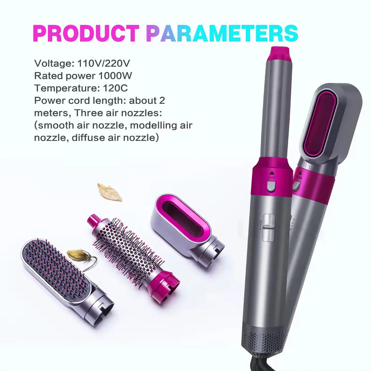 5-in-1 Negative Ion Hair Dryer & Hot Air Brush Styling Kit