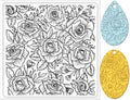 Rose Silicone Texture Sheet for Polymer Clay Earrings & Jewelry