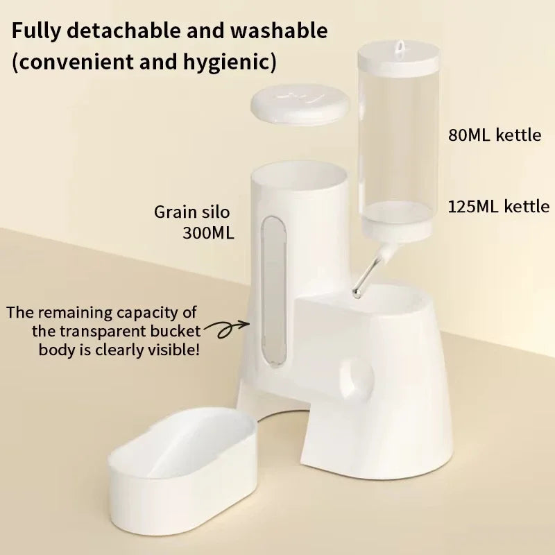 Hamster Water Feeder & Food Container for Small Animals