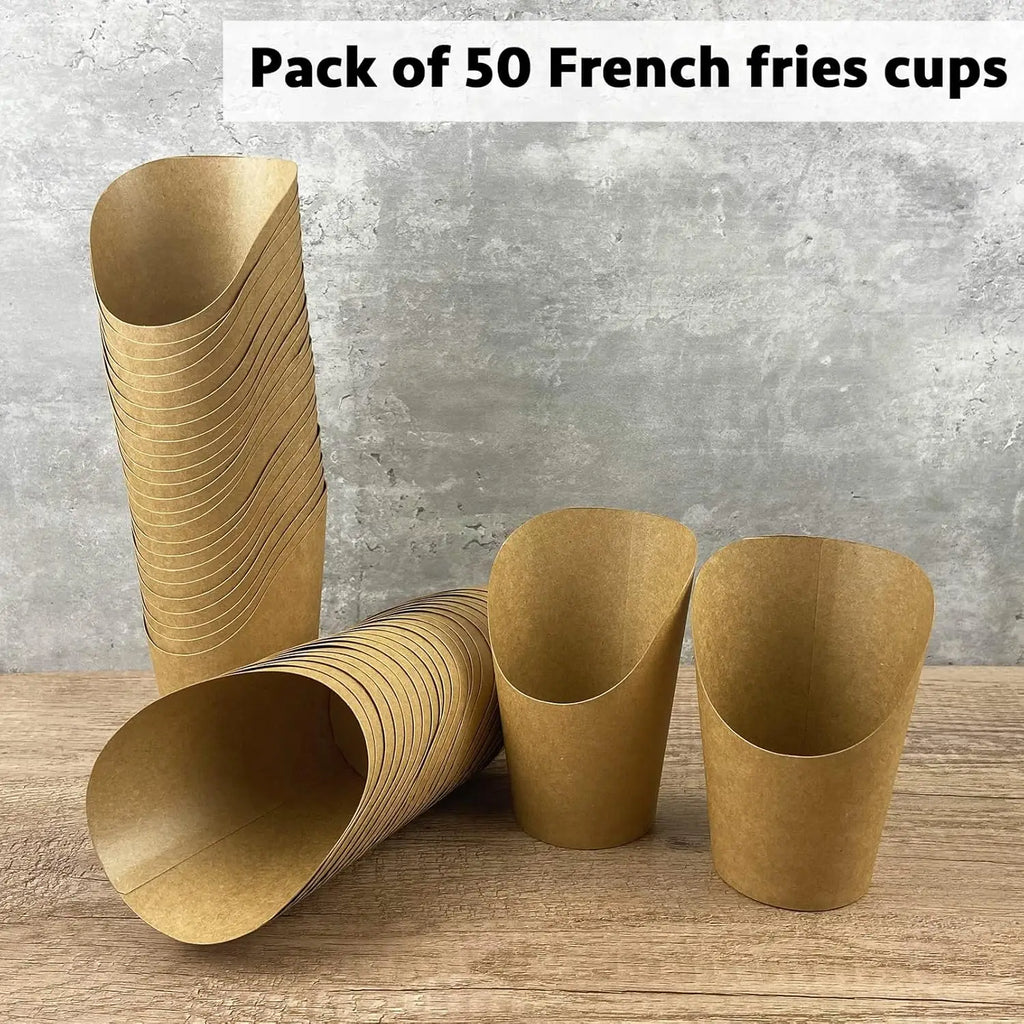 15 50 French Fries Holder Disposable Paper Cups Charcuterie All