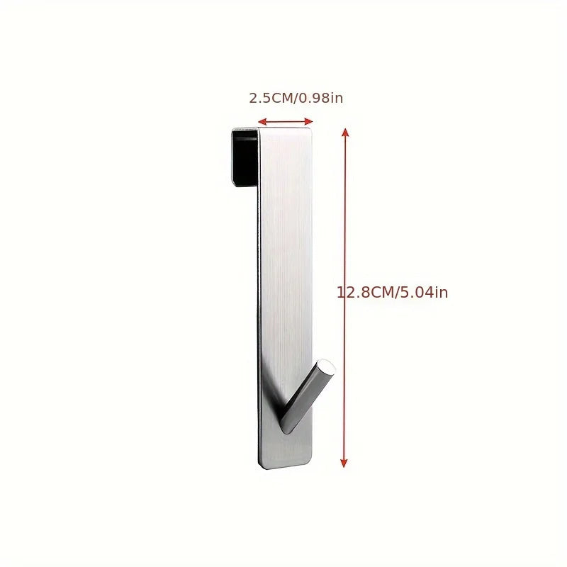 Stainless Steel Shower Door Towel Rack & Robe Hook – Brushed