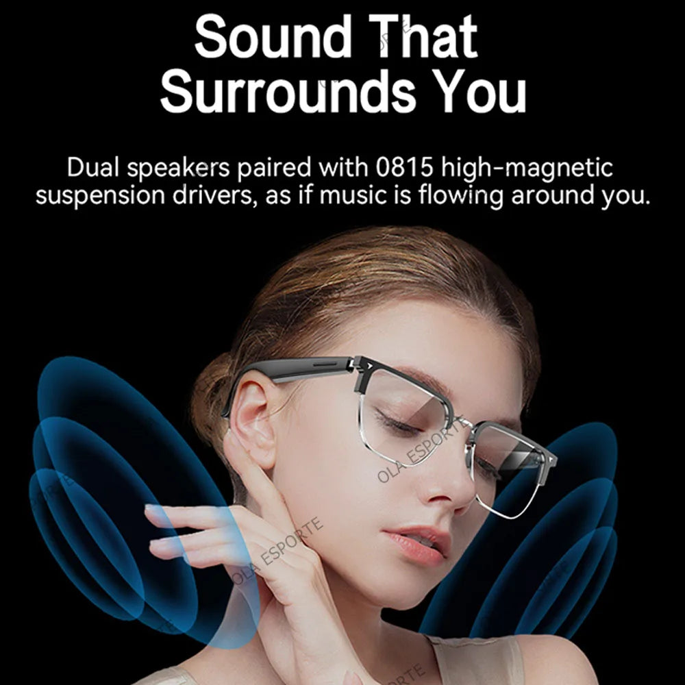 Bluetooth Smart Glasses | Anti-Blue Light, UV Protection & AI Voice