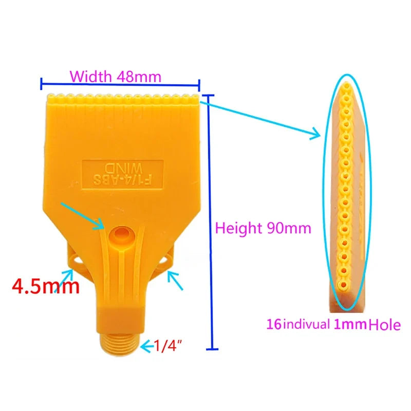 ABS Compressed Air Knife Nozzle – Flat Fan Wind Jet Blower