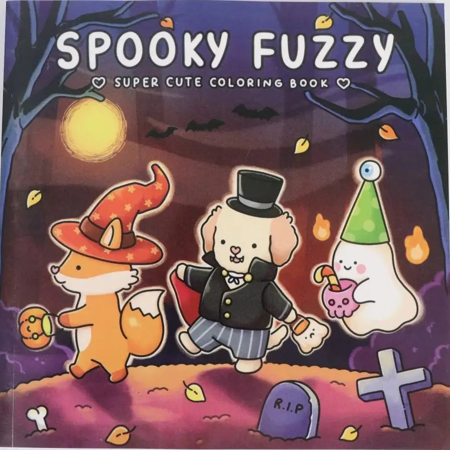 Spooky Fuzzy Cute Creepy Coloring Book Adults Teens Relaxatio