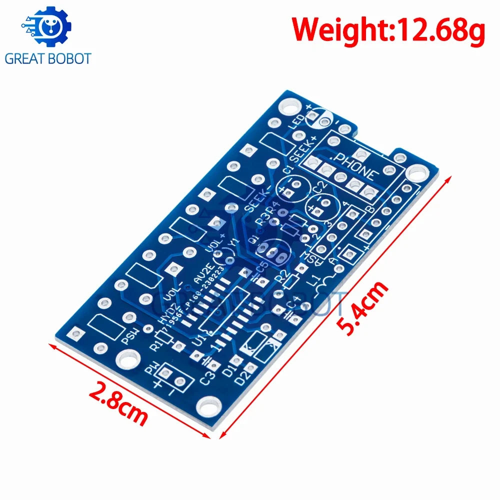 Wireless Stereo FM Radio Receiver Module PCB 76–108MHz DIY