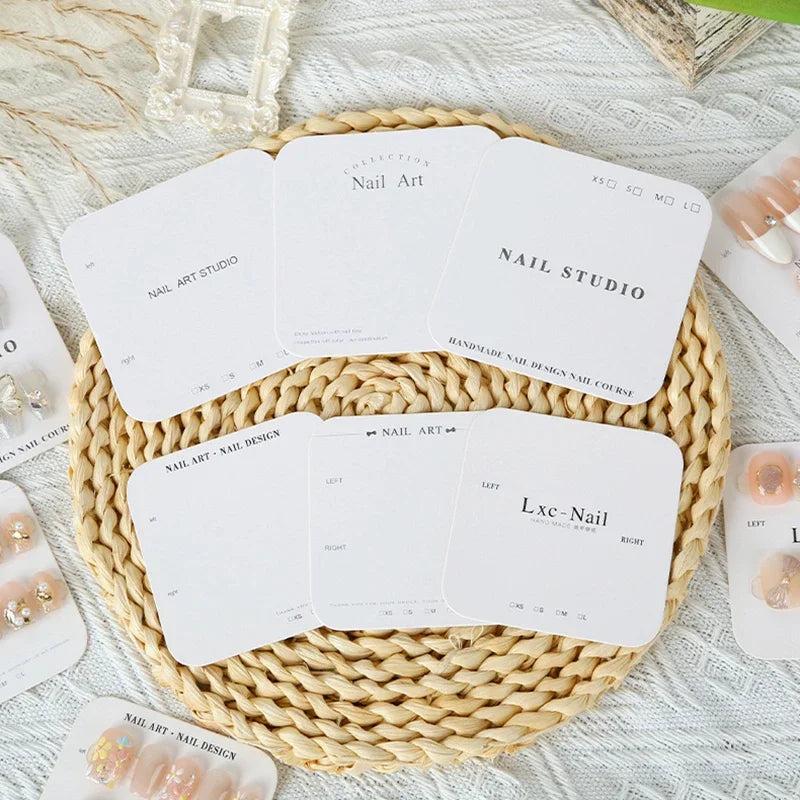20-Sheet Press-On Nail Display Swatch Cards | Salon & DIY