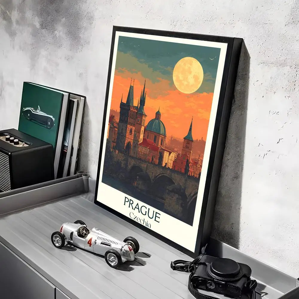 Vintage Poland City Minimalist Wall Art Poster Sticker