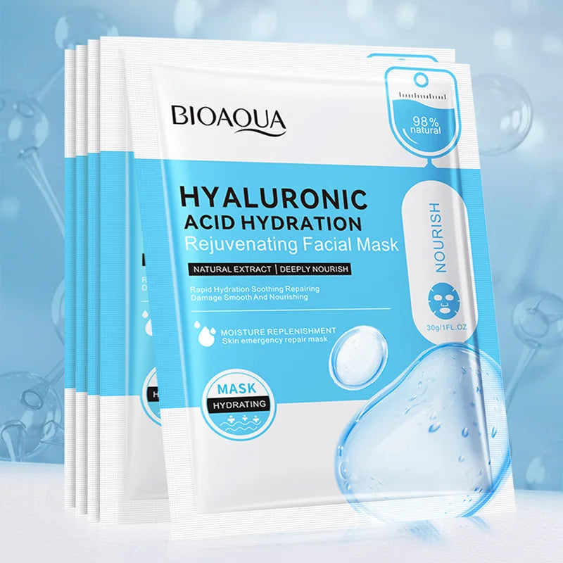 BIOAQUA 20pc Snail Hyaluronic Acid Face Mask – Hydrating & Firming