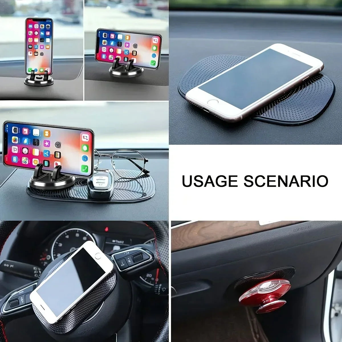 Car Dashboard Anti-Slip Sticky Pad – Silicone Phone Holder