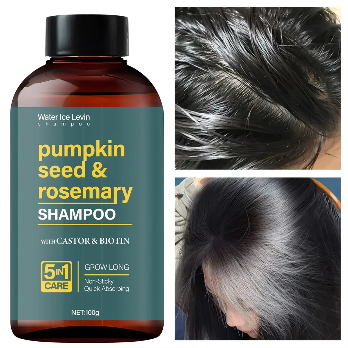 Pumpkin Seed & Rosemary Shampoo | Castor Oil & Biotin Hair Growth