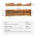 XINZUO 7-Slot Acacia Wood In-Drawer Knife Organizer Tray