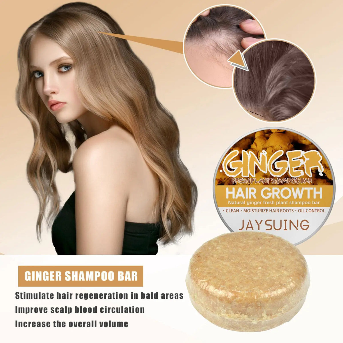 Ginger Shampoo Bar – Handmade Cold Process Natural Hair Bar