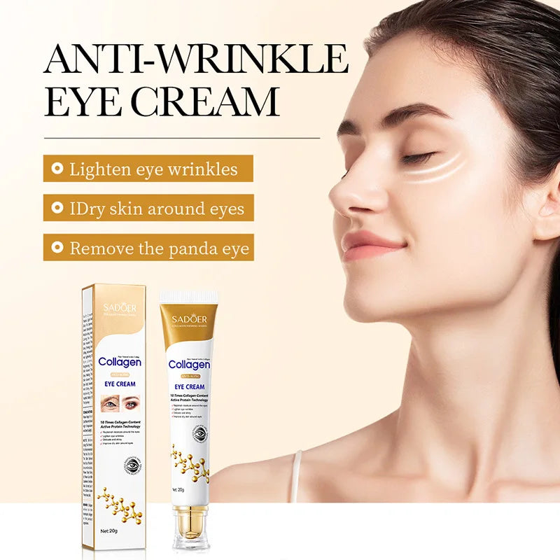 SADOER Collagen Skin Care Set – Anti-Aging Serum & Eye Cream