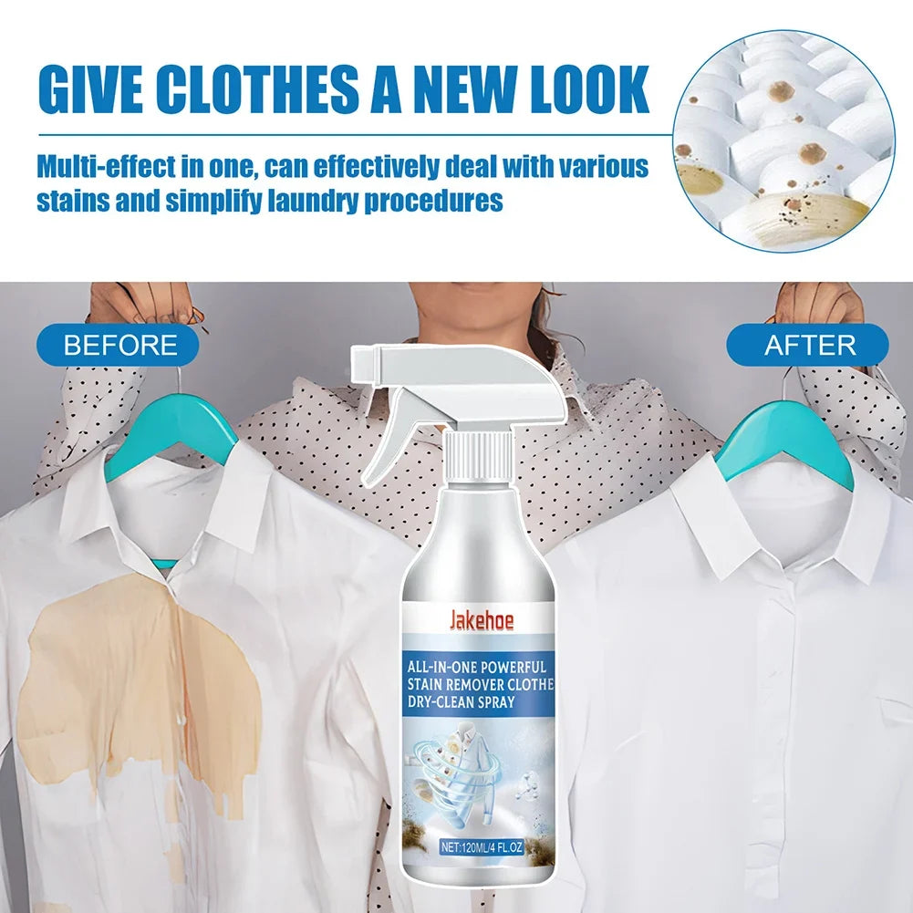 Waterless Dry-Clean Stain Remover Spray for Clothes – 120ml
