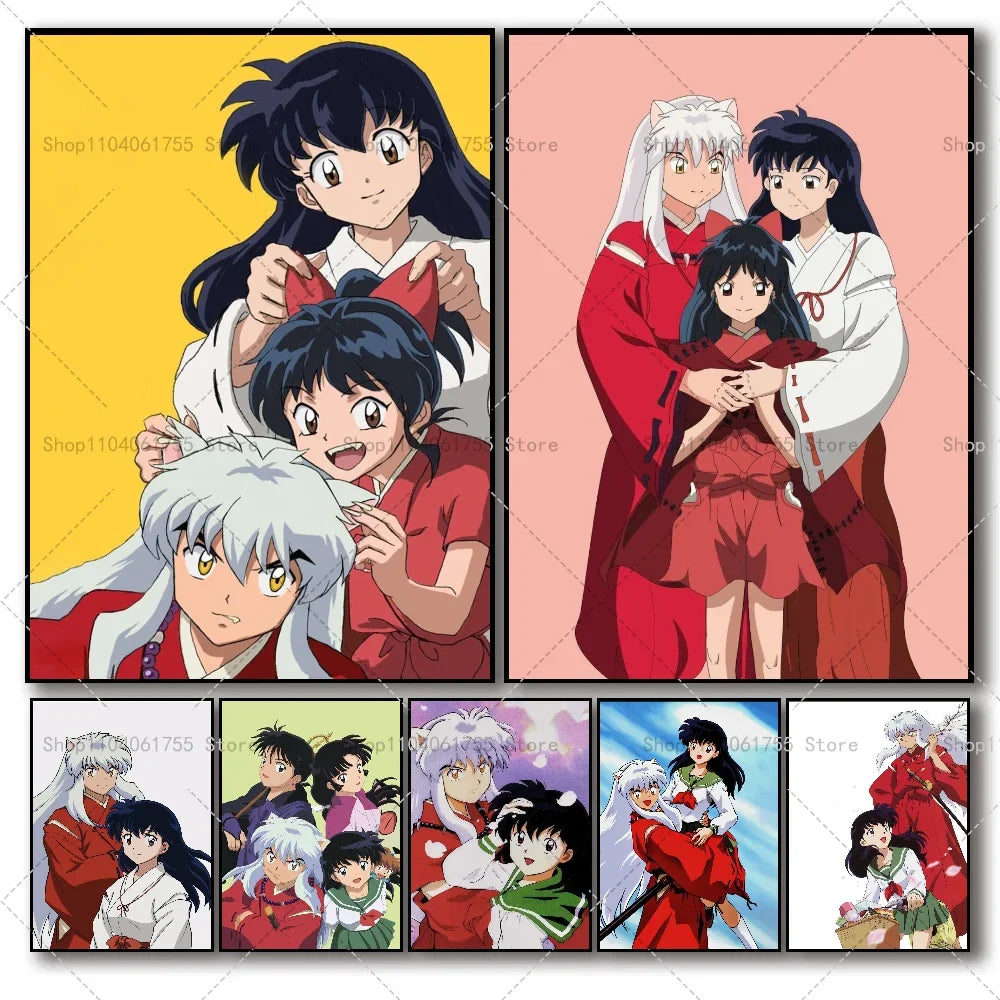 Inuyasha Anime Poster – Waterproof Self-Adhesive Wall Art Sticker