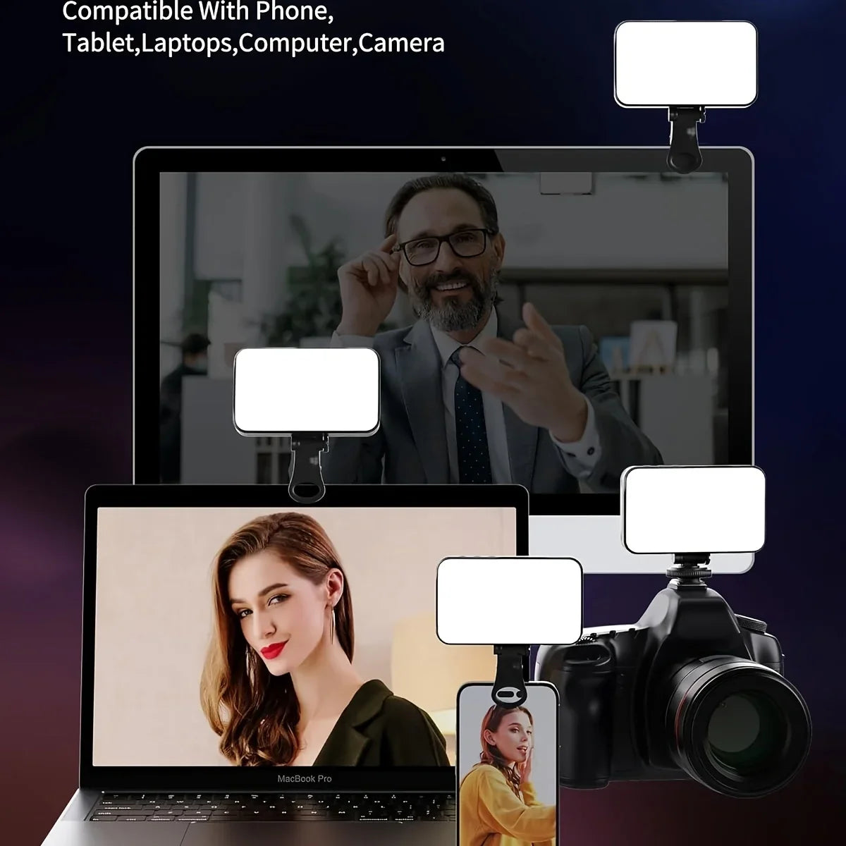 Mini Clip-On Selfie Fill Light | 3 Color Modes LED Ring Light