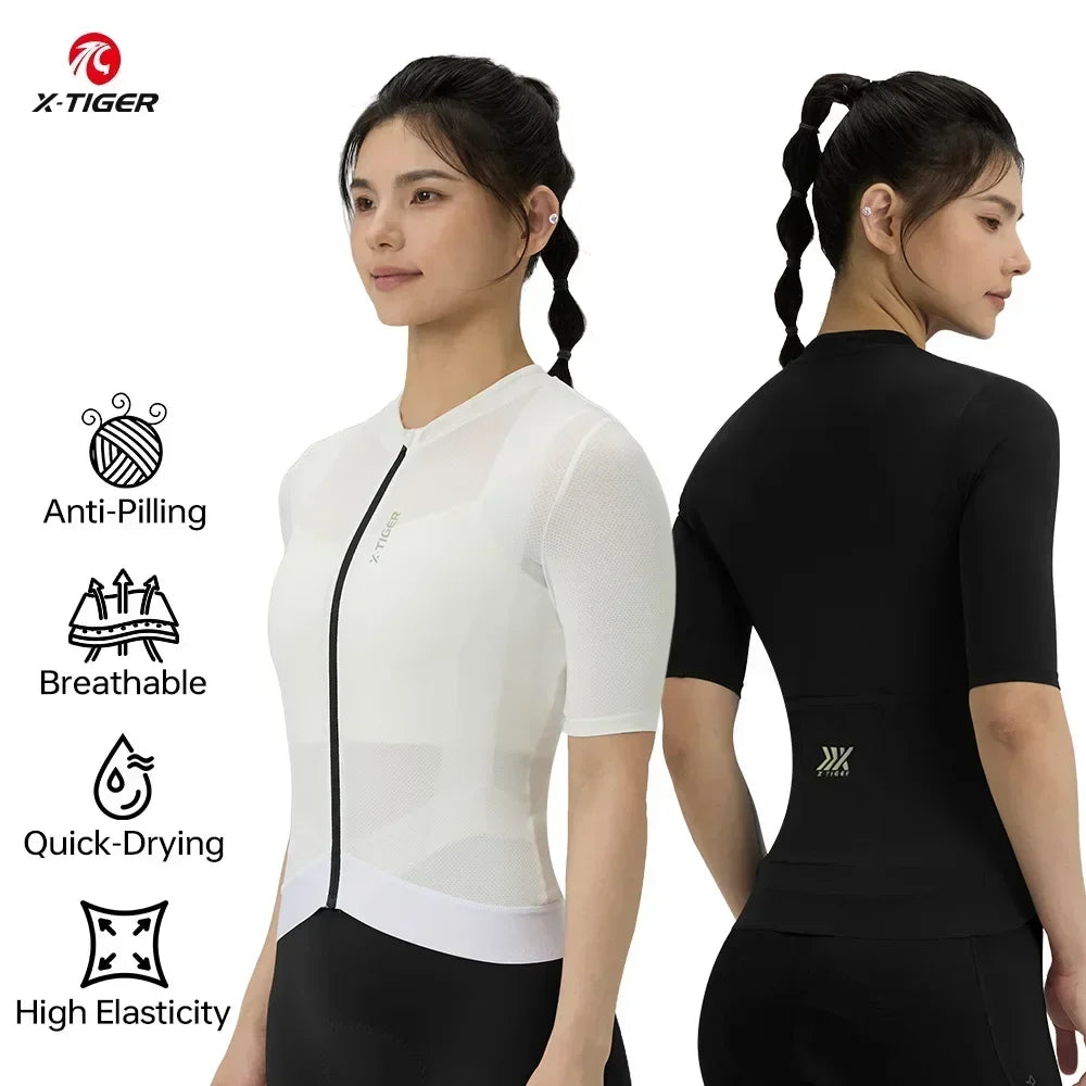 X-TIGER Women's Cycling Jersey – Breathable Short Sleeve Bike Shirt
