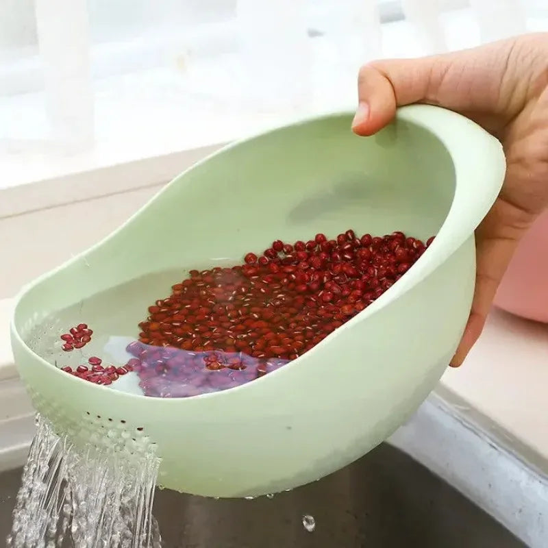 Food Grade Plastic Rice Strainer & Vegetable Wash Basket