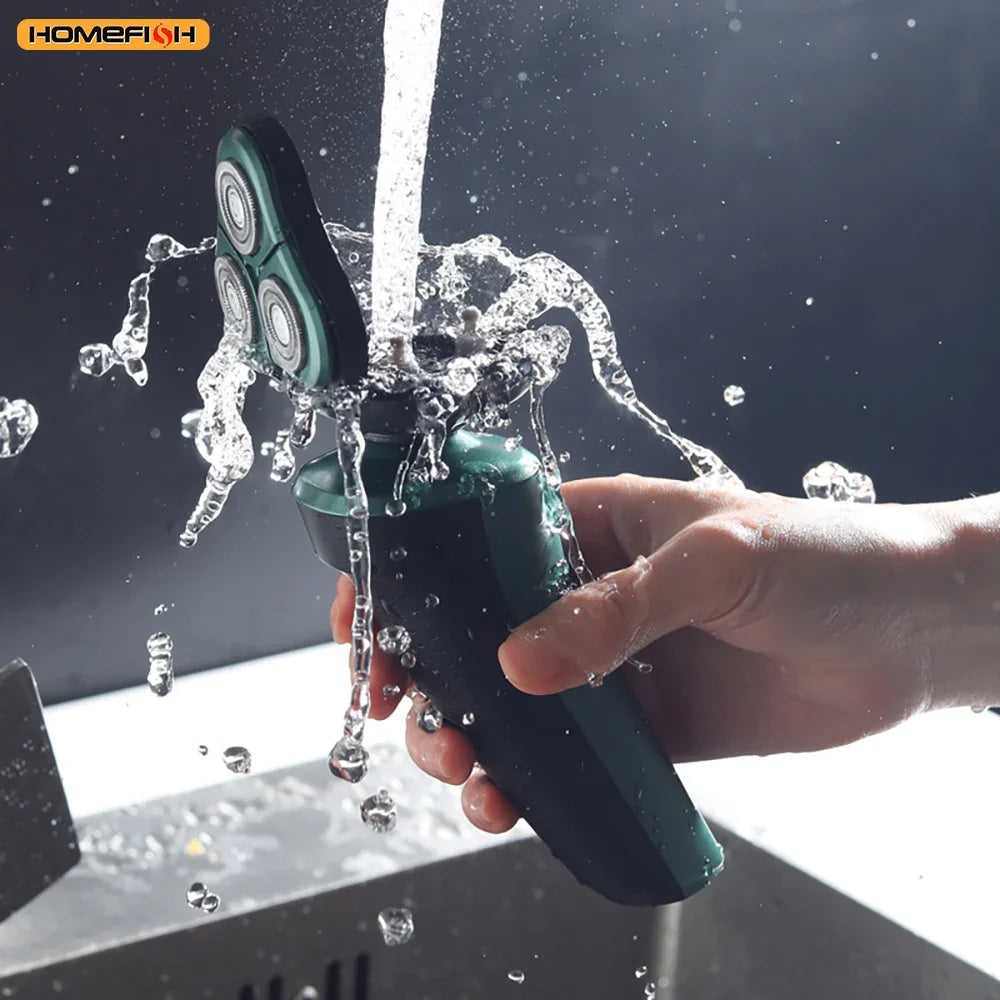 Smart Electric Shaver LCD Display 3D Floating Triple Head Razor USB