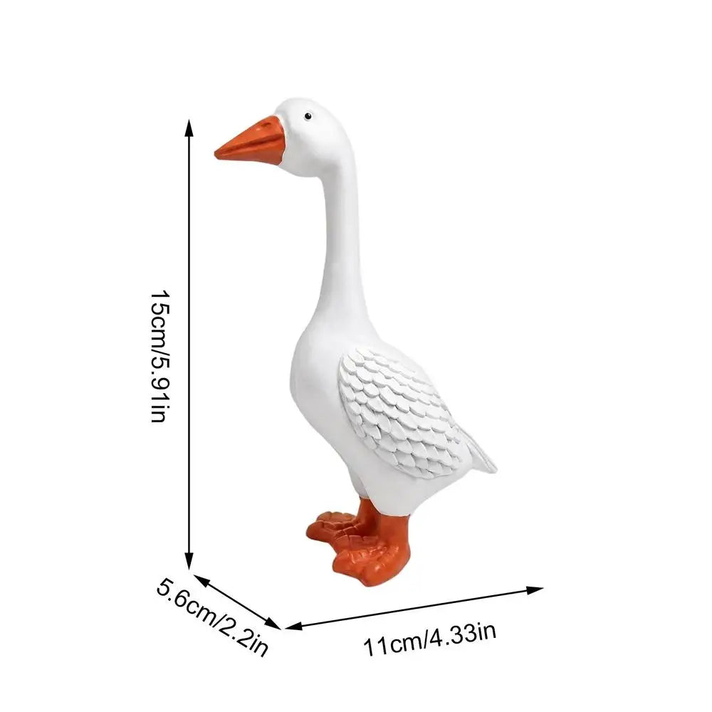 Resin Porch Goose Statue – All-Weather Garden Yard Decor