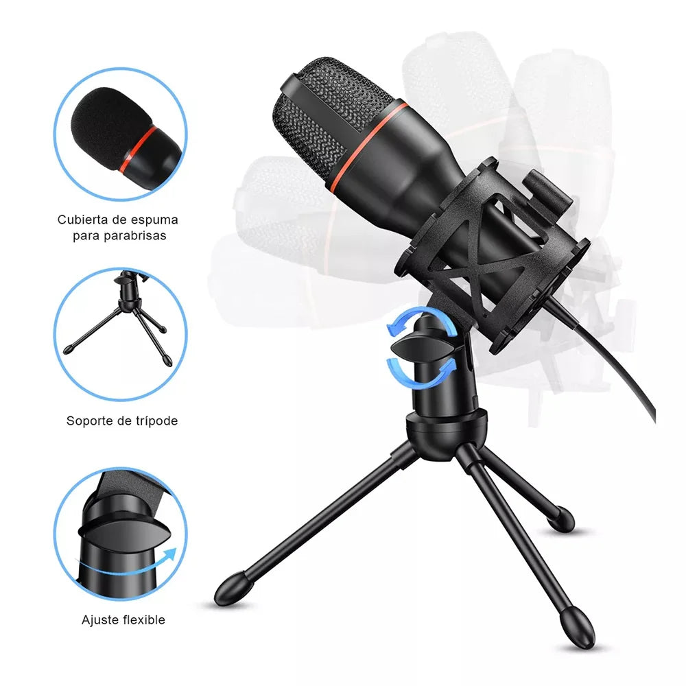 AyeBeau USB Condenser Microphone – RGB Gaming, Streaming & Podcast