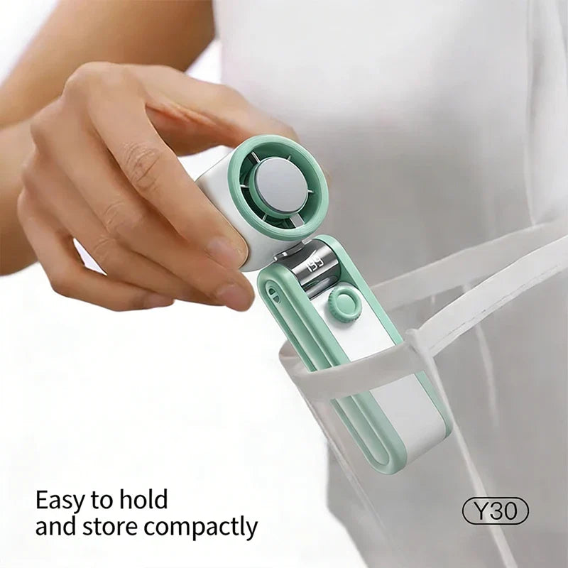 Mini Foldable Ice Cooling Fan | 199 Speeds, 5500mAh Battery