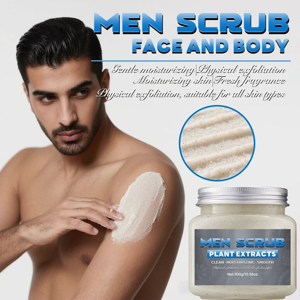 SUYARUN Men's Charcoal Body Scrub – Deep Cleanse & Oil Control