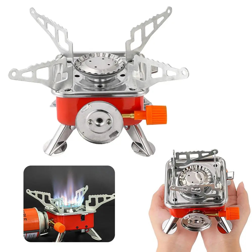 Portable Foldable Windproof Camping Gas Stove for Backpacking
