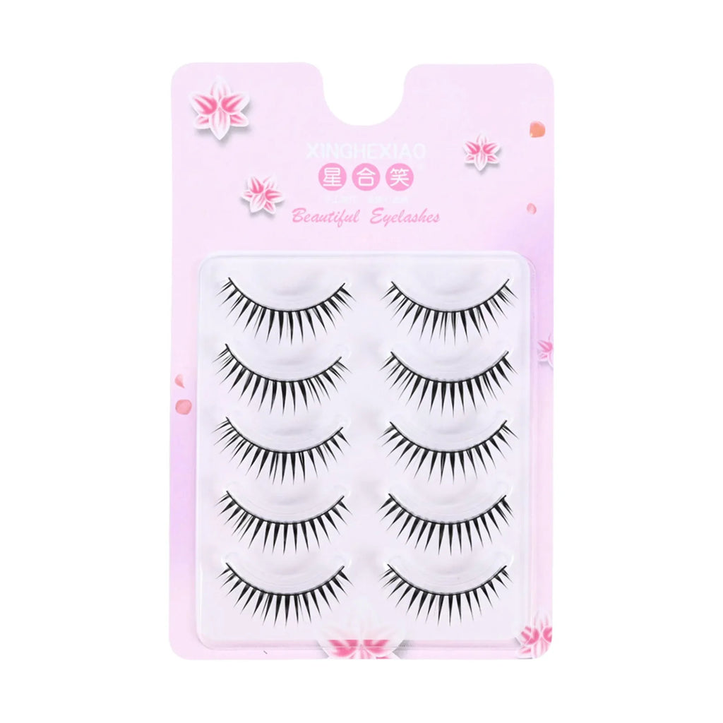 5 Pairs Wispy False Eyelashes – Fluffy Manga Cat Eye Lashes