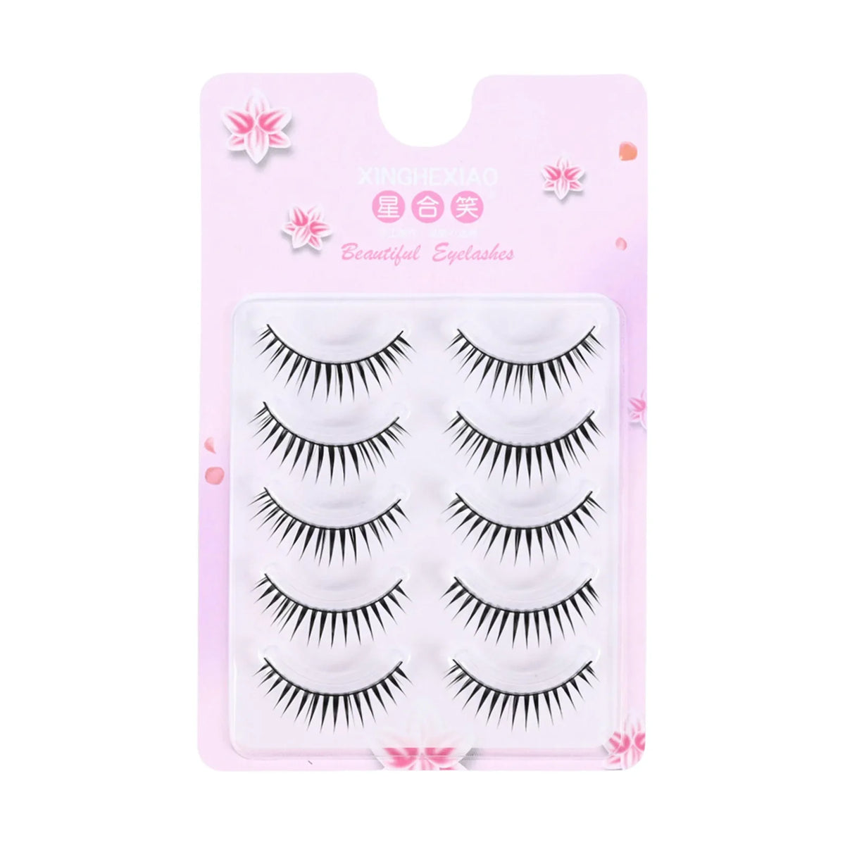 5 Pairs Wispy False Eyelashes – Fluffy Manga Cat Eye Lashes