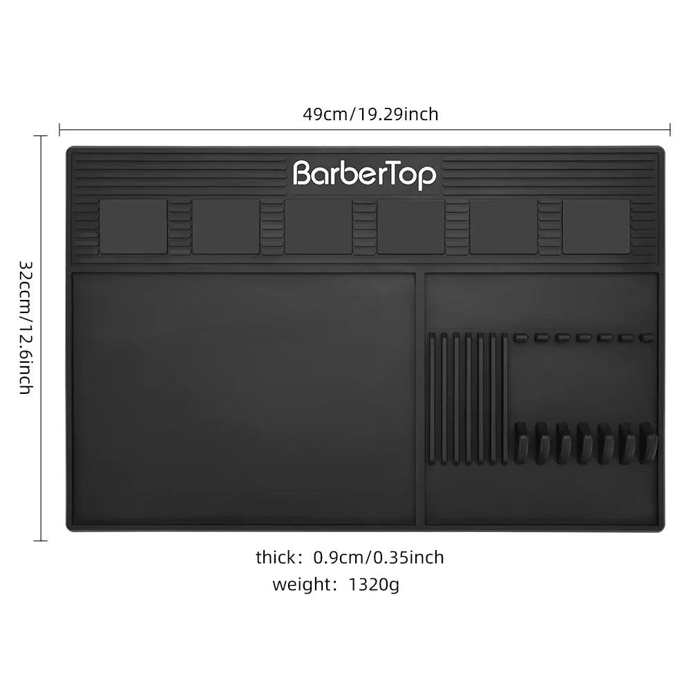 Magnetic Barber Tool Storage Pad – Waterproof Anti-Slip Mat