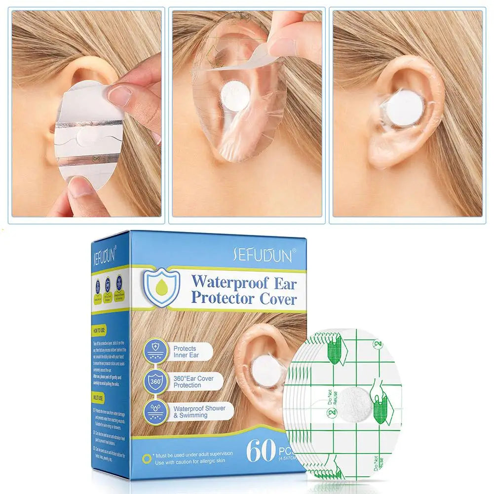 Disposable Waterproof Baby Ear Covers – 60 Pack Bath Earmuffs