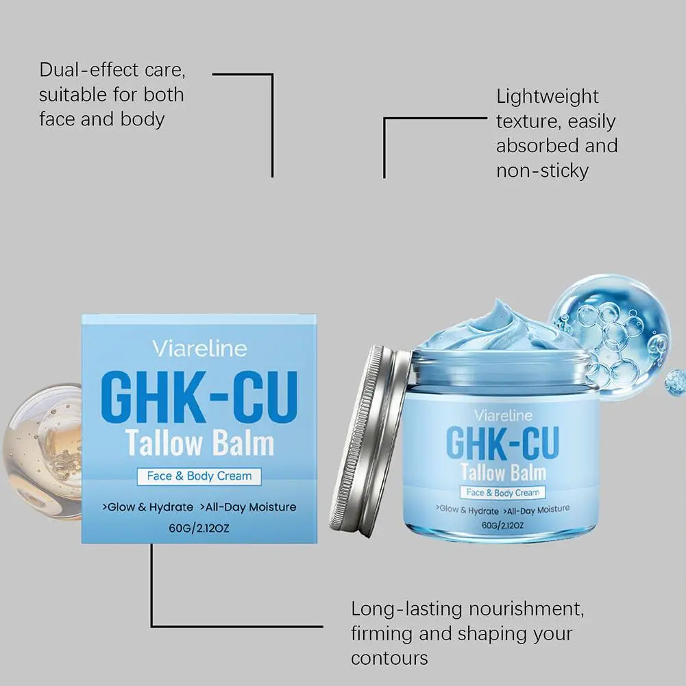 GHK-Cu Copper Peptide Tallow Cream – Face & Body Moisturizer