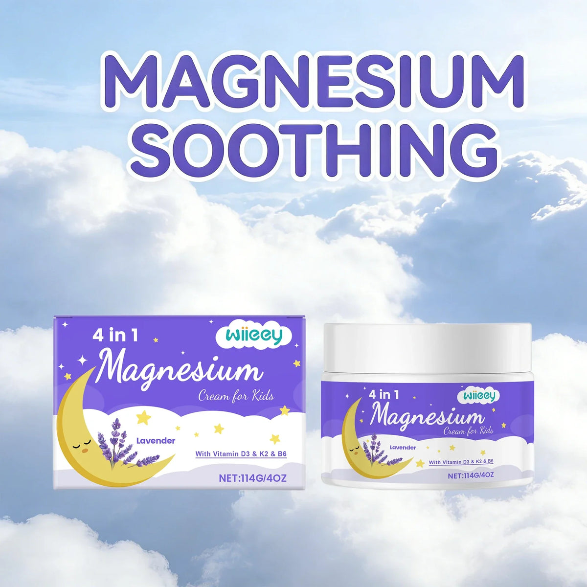 Kids Lavender Magnesium Body Cream – Soothing & Moisturizing