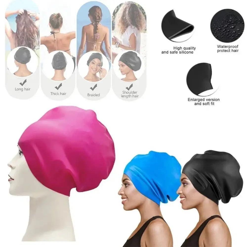 Silicone Swim Cap – Waterproof Snorkeling Cap for Women