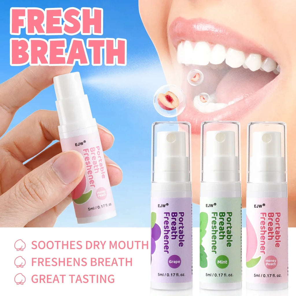 EJW Probiotic Oral Breath Spray – Mint, Peach & Grape Combo