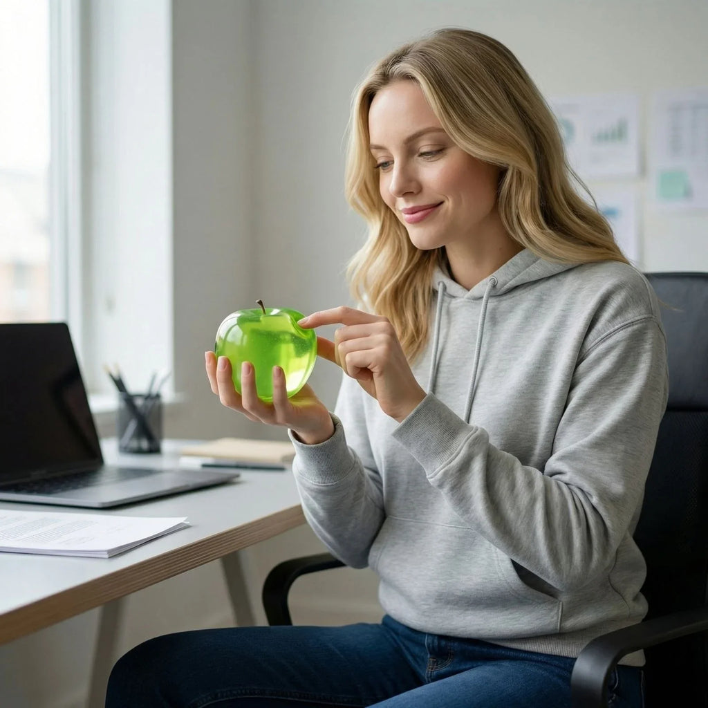 Squishy Green Apple Fidget Toy – Slow Rebound Sensory Squeeze Ball