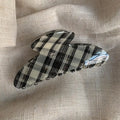 Classic Plaid Hair Claw Clip – Strong Hold for Women & Girls